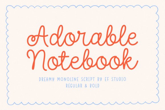 Adorable Notebook Font: A Handwritten Typeface for Warm Editorial Design