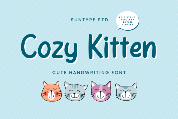 Cozy Kitten: A Whimsical Script Font for Brand Identity