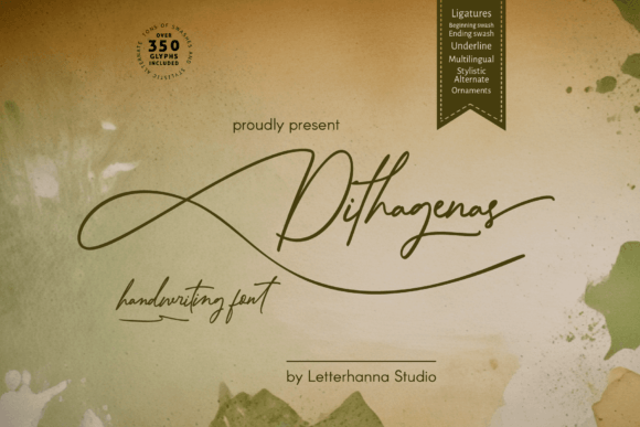 Dithagenas: A Graceful Script Typeface for Modern Editorial Design