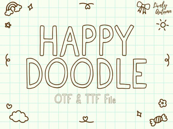Happy Doodle: The Outline Typeface That Brings Personality to Branding