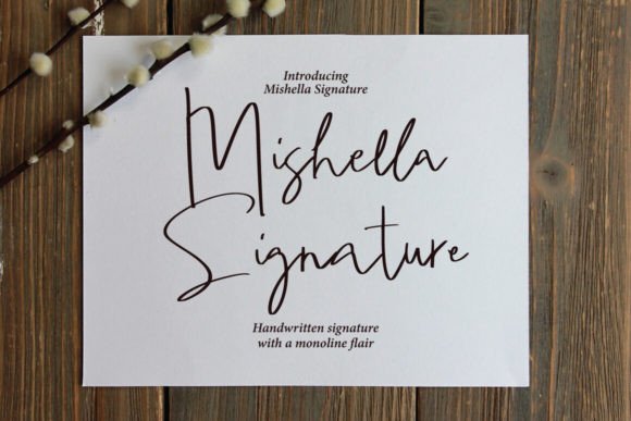 Mishella Signature: The Elegant Typeface for Handmade Brands