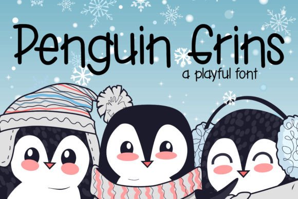 Penguin Grins: A Playful Typeface for Whimsical Editorial Design