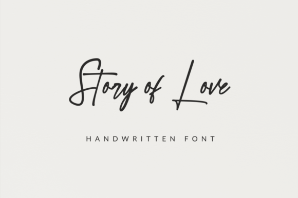 Story of Love: A Romantic Script Typeface for Editorial Design